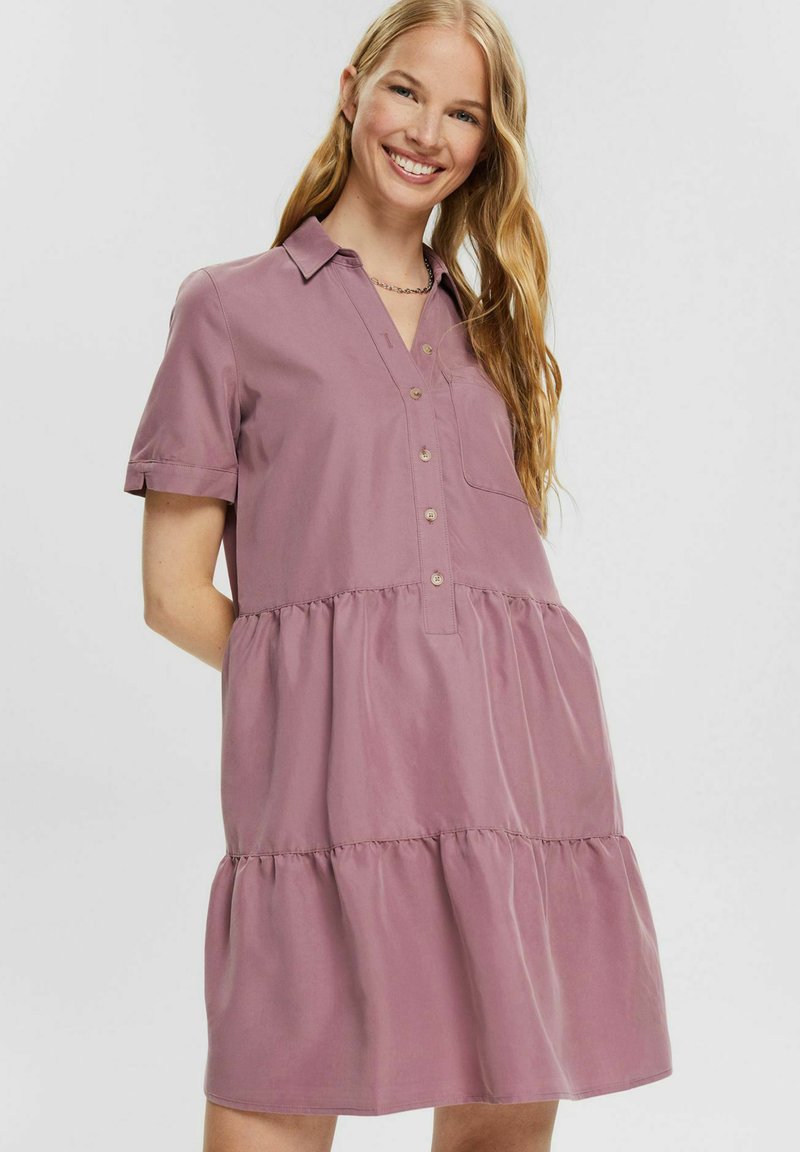 Esprit Shirt dress mauve Zalando.co.uk