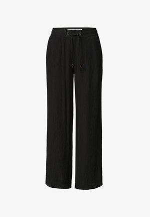 Street One Studio, STRAIGHT LEG HOSE MIT CRINKLE STRUKTUR - Pantalones - black
