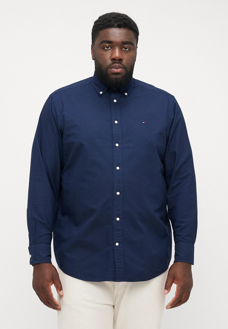 Tommy Hilfiger SOLID HERITAGE OXFORD  - Shirt - preppy navy/desert sky solid