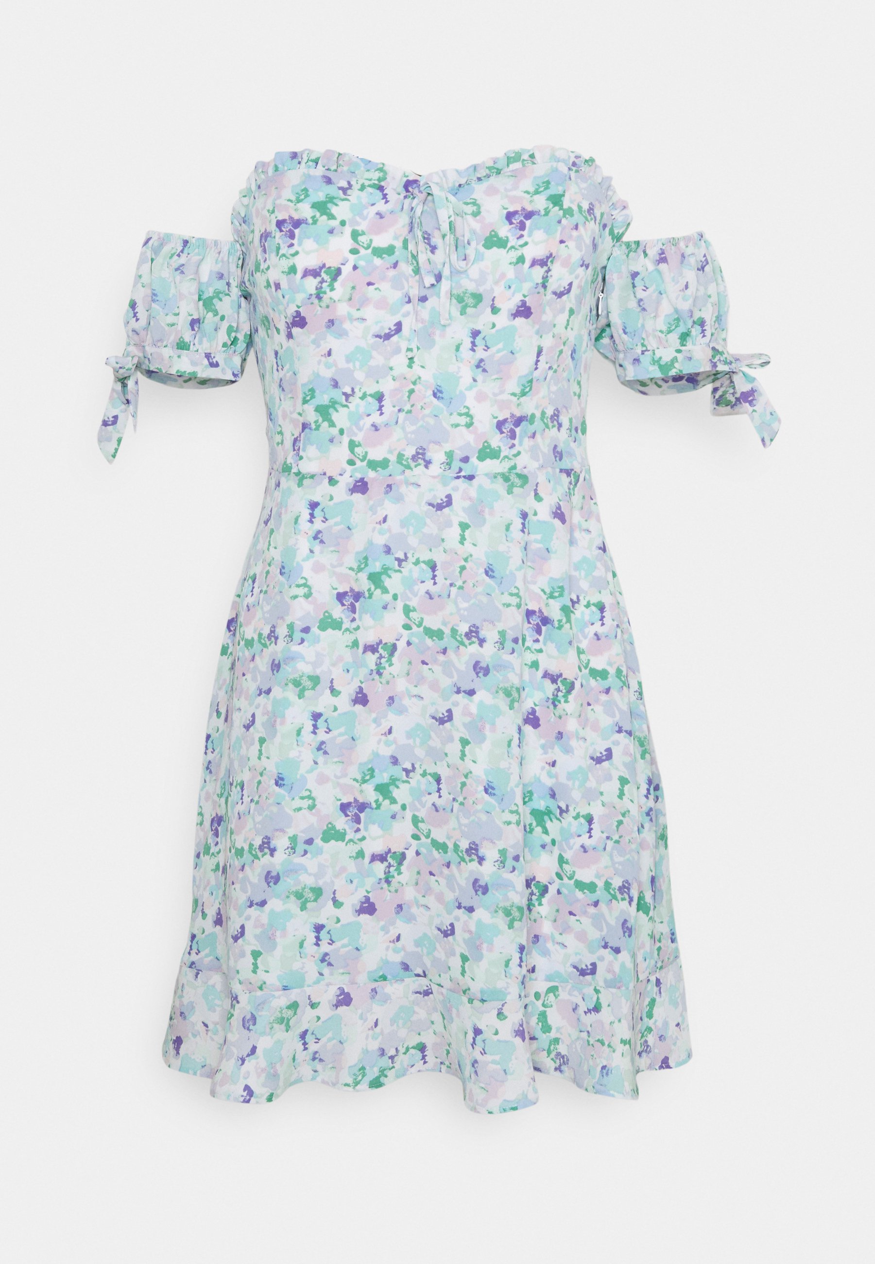 Off-shoulder tie dress