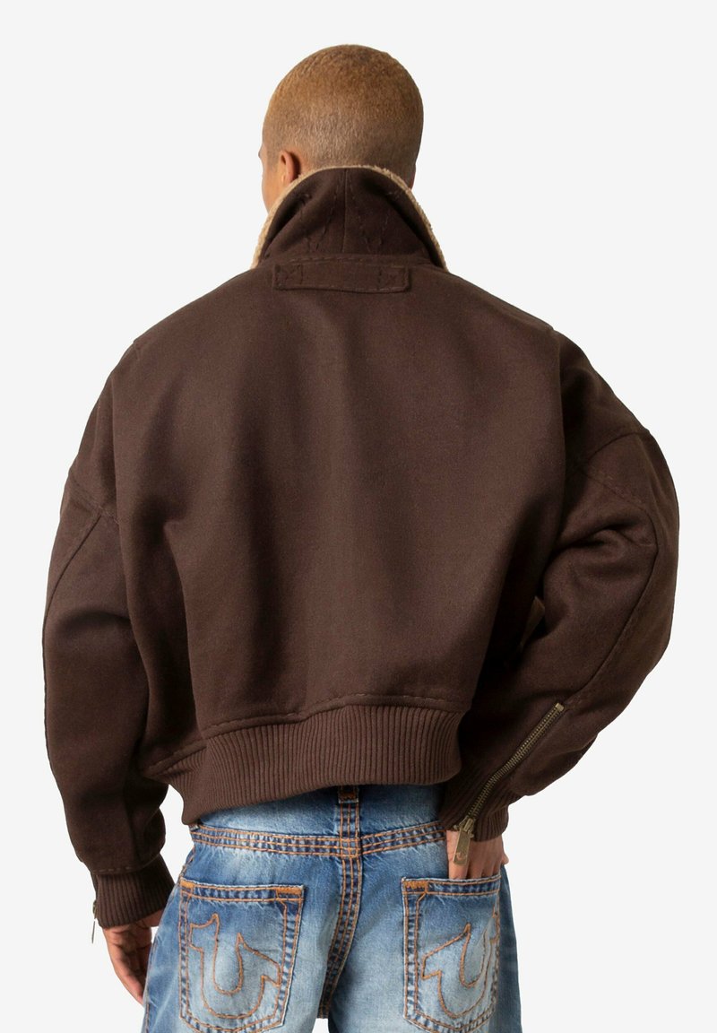 ami brown bomber jacket