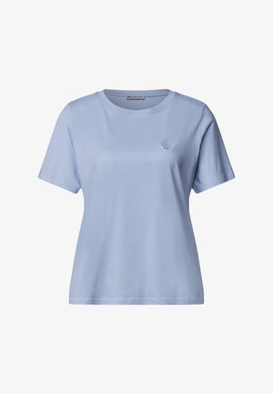 Street One, T-SHIRT MIT RUNDHALS UND EMBROIDERY DETAIL - T-shirt basique - cashmere blue