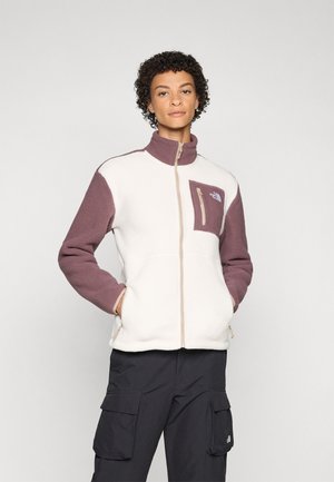 YUMIORI FULL ZIP - Veste polaire - white dune/tawny quartz/mushroom grey