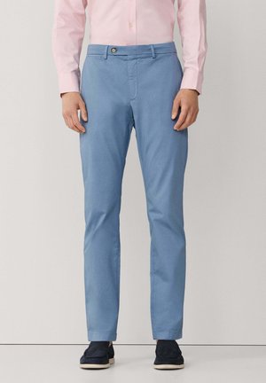 GD TEXTURED CO - Pantalones chinos - turquoise blue
