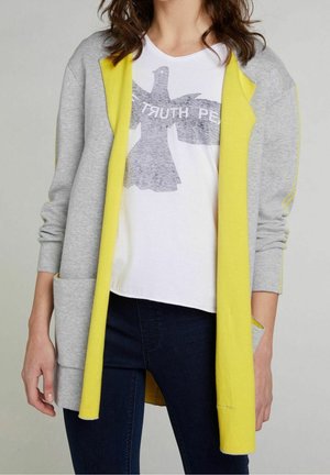 Strickjacke - mottled light grey