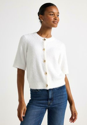 SHORT-SLEEVED   - Cardigan - off white