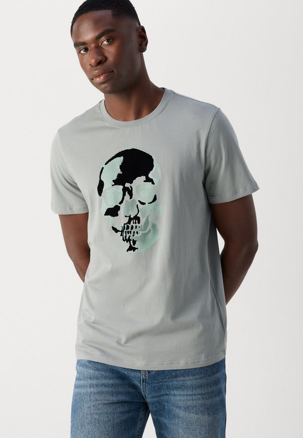 REGULAR FIT IN WITH AND FLOCK - Print T-shirt4