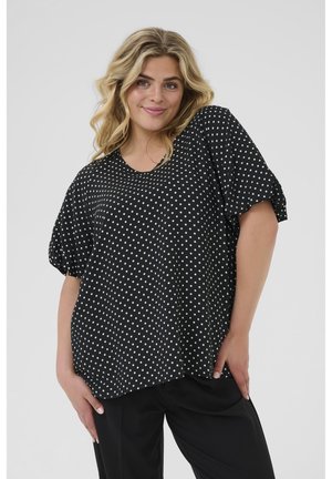 Kaffe Curve GINA  - Blůza - black chalk dot