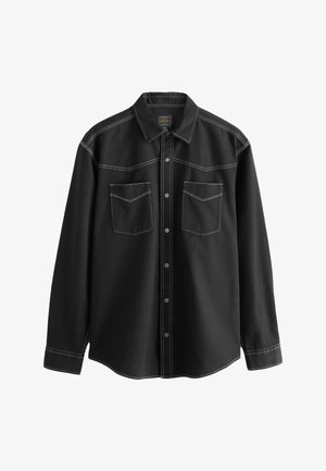 Next, REGULAR FIT - TWIN POCKET WESTERN STYLE - Camisa - black