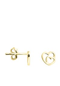 DOUBLED HEART - Boucles d'oreilles - gold-coloured