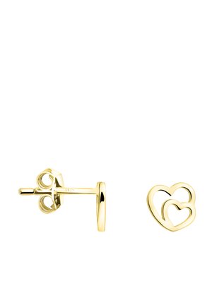 DOUBLED HEART - Øreringe - gold-coloured
