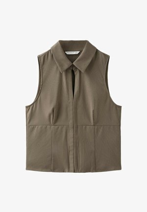 Stradivarius, SLEEVELESS PRESS STUD TOP - Blouse - green
