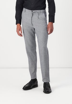 SLH SLIM TAPE BRODY PANT - Pantalon classique - sky captain/oatmeal