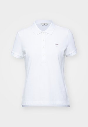 GANT SLIM SHEILD CAP SLEEVE - Koszulka polo - white