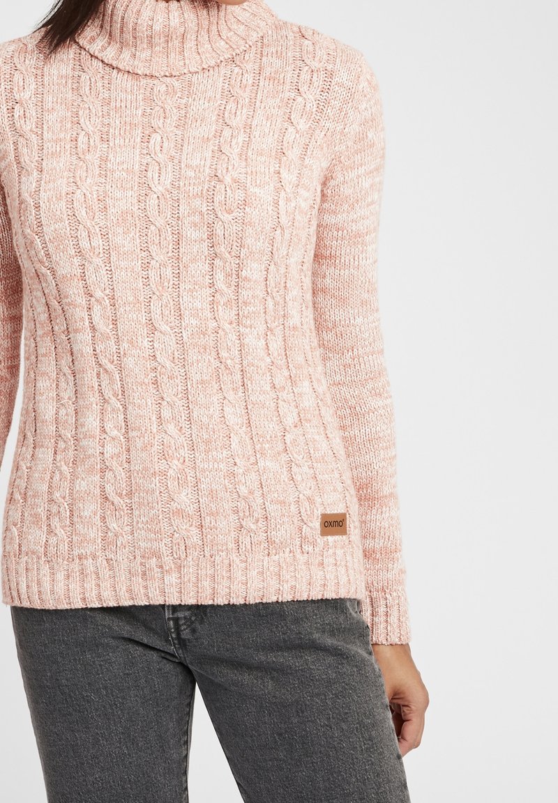 Oxmo Stickad tröja - light pink