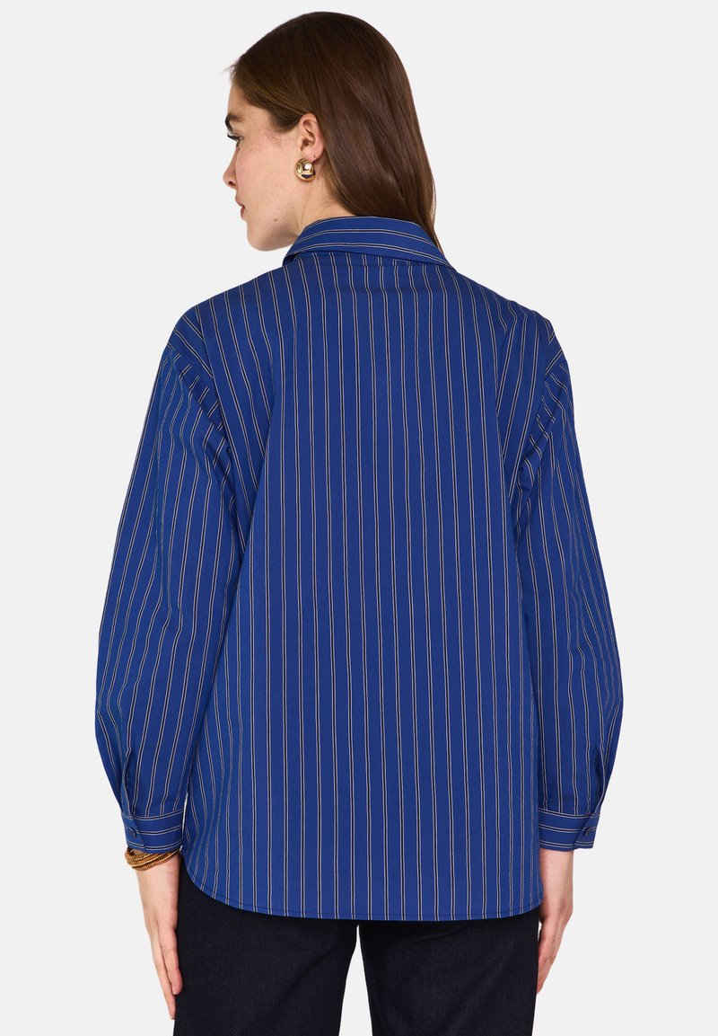 Chemise Femme CAbi Imprimé Géométrique Bleu/blanc - Manches Longues, Taille L, Occasion