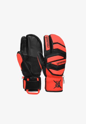 Reusch 3-FINGER WORLDCUP WARRIOR LOBSTER - Fingervantar - black fluo red
