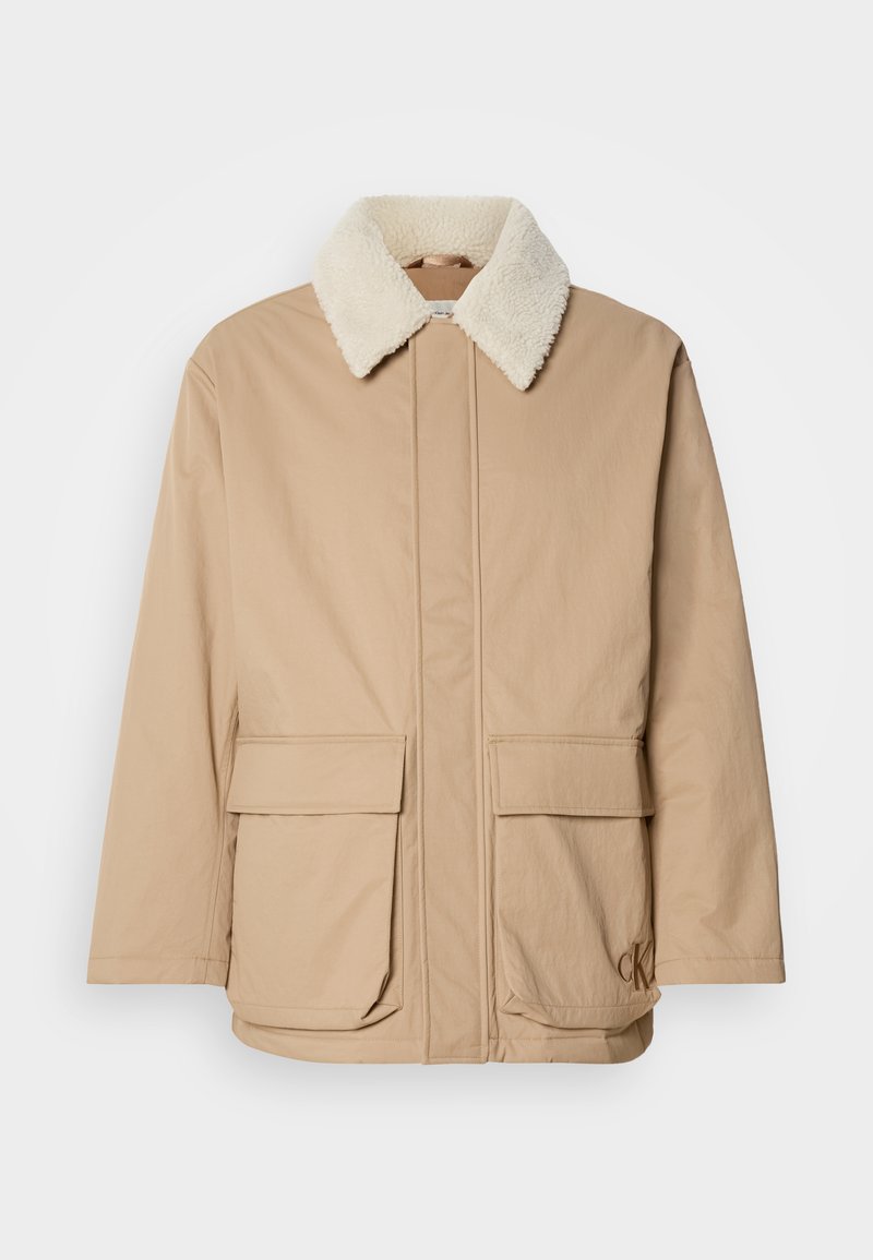 Calvin Klein Jeans Halflange jas beige