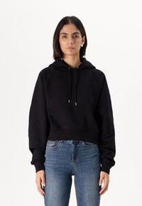Gap Tall ULTRA CROP HOODIE - Ikdienas džemperis - true black