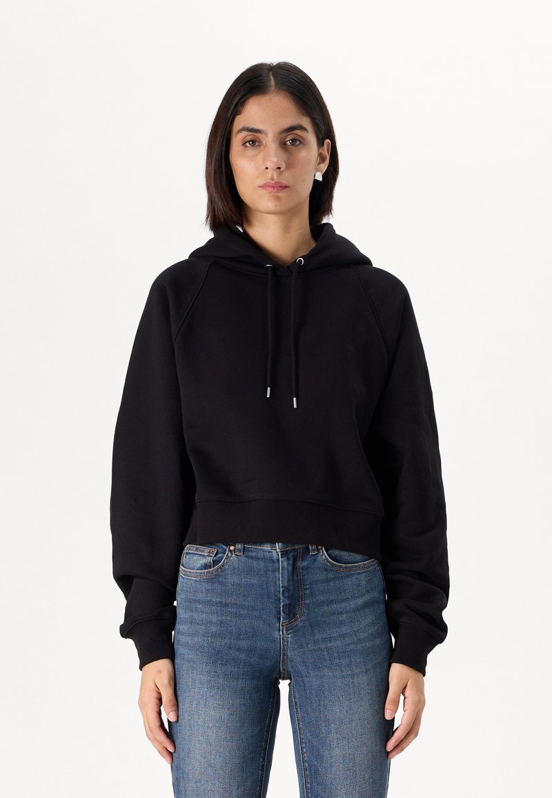 Gap Tall ULTRA CROP HOODIE - Ikdienas džemperis - true black