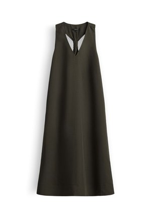 OPUS, FLARED FIT LINEN LOOK - Freizeitkleid - deep green