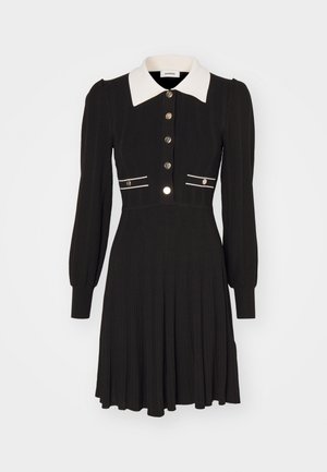 ROBE MAILLE BLOQUE - Strikket kjole - noir/ecru