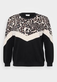 CARLEOBLOCK O NECK - Camisola - black/oatmeal