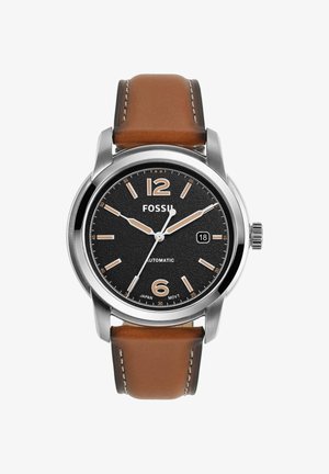 Fossil, HERITAGE AUTOMATIC 3-HAND DATE - Uhr - silver-coloured/brown