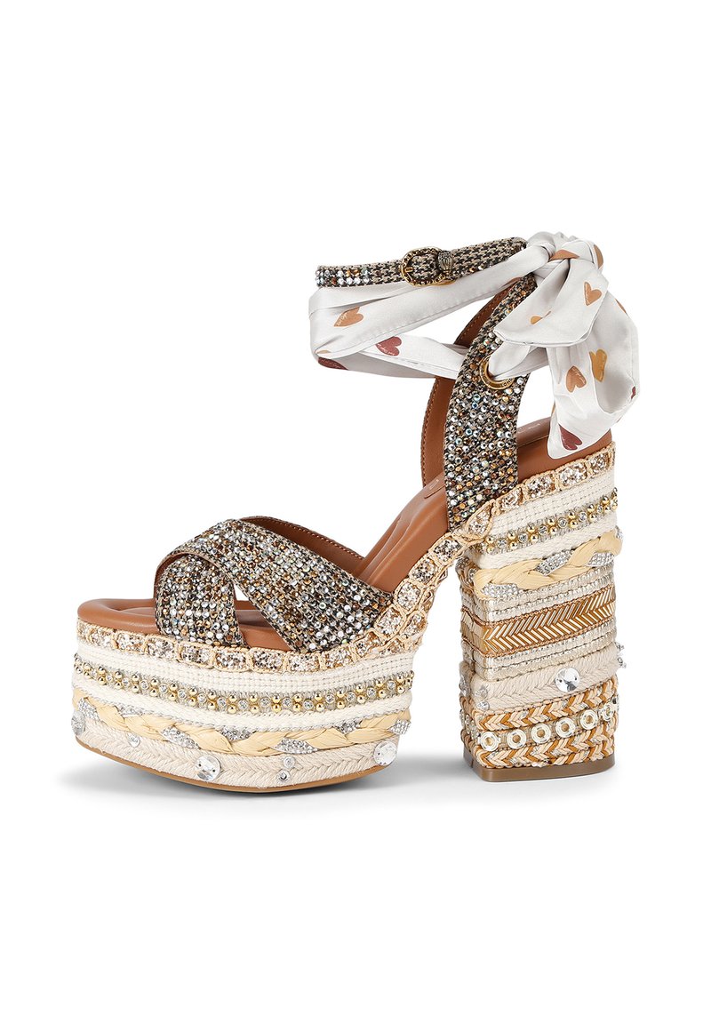 Kurt Geiger London CHELSEA SCARF - Espadrilles - gold comb/goudkleurig ...