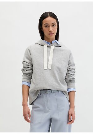 RELAXED MIT GEPEACHTER OBERFLÄCHE   - Sweat à capuche - pure grey melange