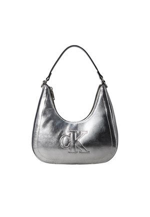 Calvin Klein, BOLD OUTLINE - Kabelka - silver-coloured