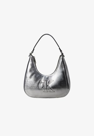 Calvin Klein, BOLD OUTLINE - Kabelka - silver-coloured