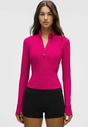 Define Cropped Nulu™ - Bluză de molton cu fermoar - calypso pink