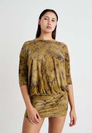 OPHIDIAN DEVORE BACKLESS MINI DRESS - Trikoomekko - brown