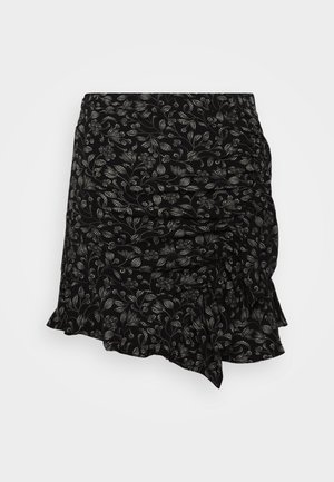 VILA, VIGRANA SHORT RUSHING SKIRT - Minisukňa - black/white