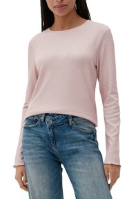 QS Langarmshirt - pfirsich