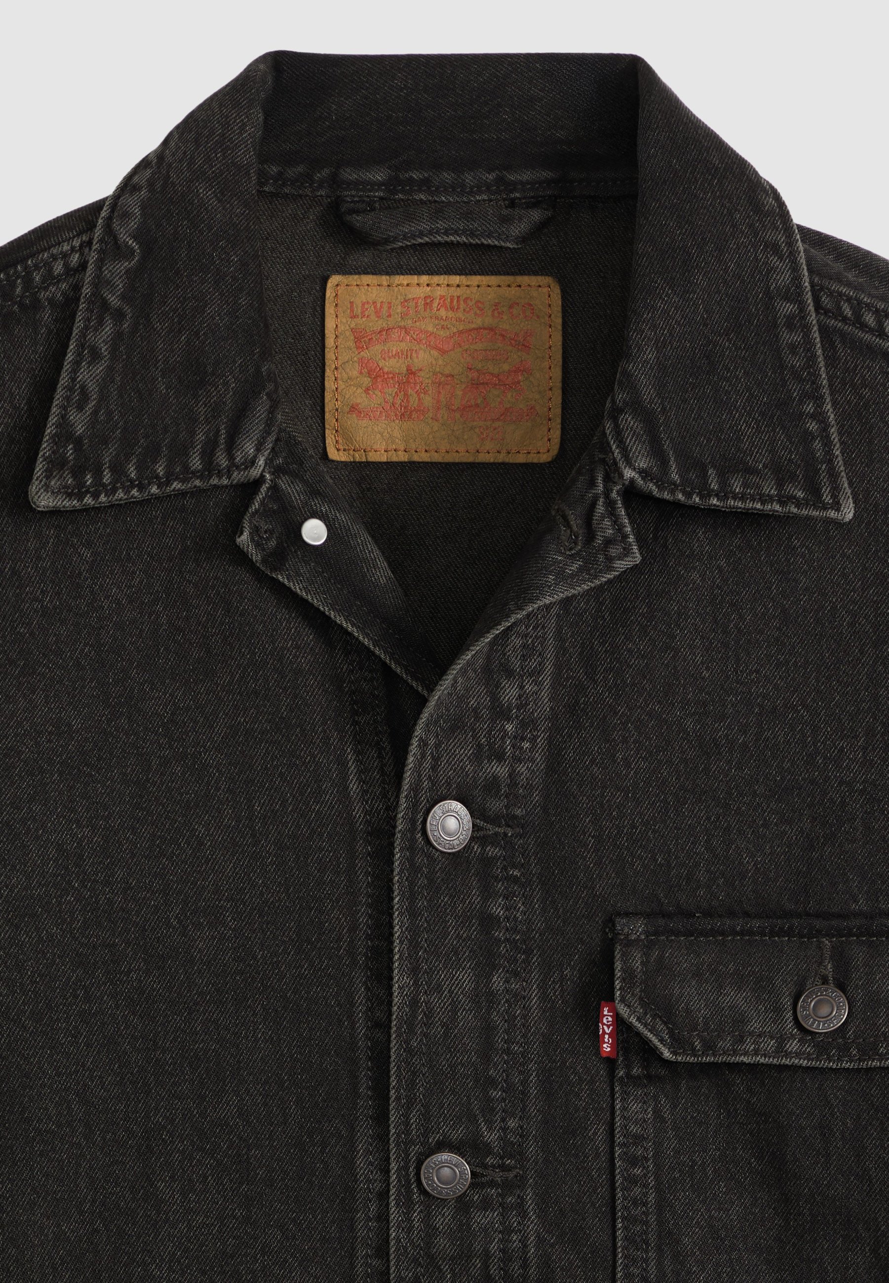 Levi's® WALNUT SPRINGS TRUCKER - Denim jacket - muddy stones/black