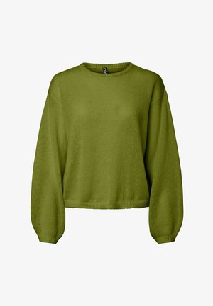 Pieces, PCIDA LS O-NECK KNIT NOOS BC - Džemper - woodbine