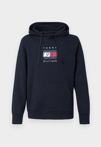 LINEAR FLAG GRAPHIC HOODIE UNISEX - Sweatshirt - desert sky