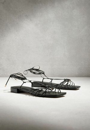 Next, REGULAR FIT - N. PREMIUM LEATHER SQUARE TOE HARDWARE ANKLE WRAP SANDALS  . - Sandaalid - black