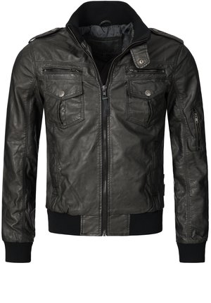 INDICODE JEANS, INCO - Chaqueta de cuero sintético - schwarz
