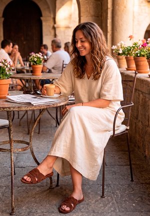 Buonarotti, BUONAROTTI - Sandalias planas - coffee