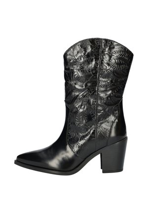 MARJAL - Cowboy-/Bikerlaarsjes - zwart