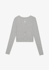 LONG SLEEVE SPORTS CARDIGAN WITH BUTTON UP FRONT - Kardigan - mottled light grey