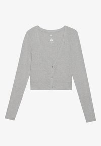 LONG SLEEVE SPORTS CARDIGAN WITH BUTTON UP FRONT - Kardigan - mottled light grey