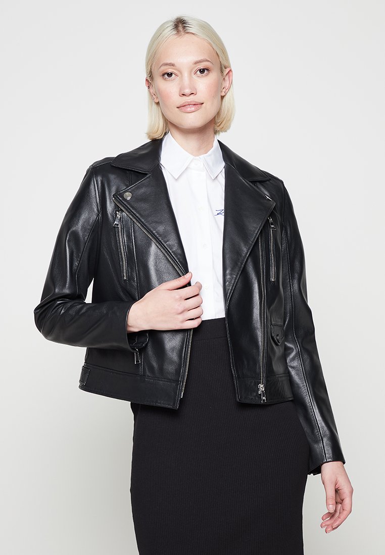 Karl Lagerfeld Leren jas zwart Karl Lagerfeld Leren jas zwart