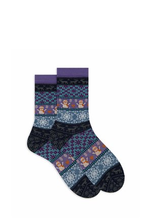 Gallo, WITH SPARKLING DECORATIVE CHRISTMAS MOTIF - Calze - royal