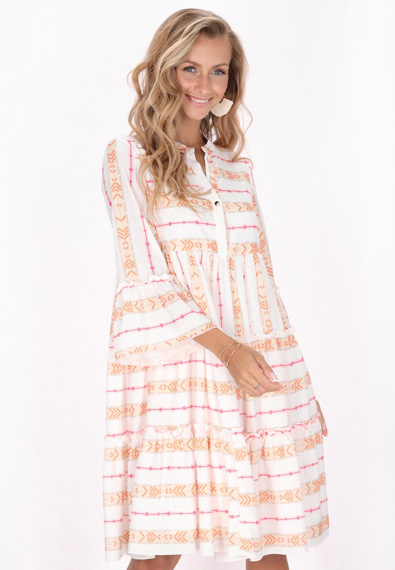 IZIA LONGSLEEVE - Rochie tip cămașă - orange