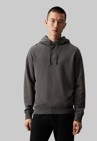 Calvin Klein Jeans WASHED MONOLOGO  - Kapucni - black