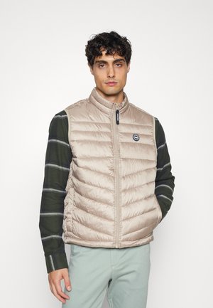 JJEHERO BODYWARMER COLLAR - Waistcoat - crockery